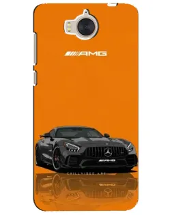 Чехол для Huawei Y5 2017 (MYA) с картинкой «Оранжевый Mercedes AMG»