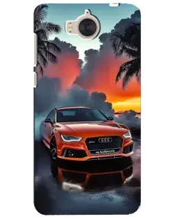 Чехол для Huawei Y5 2017 (MYA) с картинкой «Audi — закат»