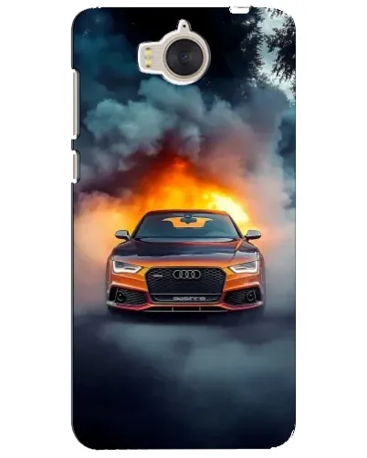 Чехол для Huawei Y5 2017 (MYA) с картинкой «Audi в огненном дыму» Чехол для Huawei Y5 2017 (MYA) с картинкой «Audi в огненном дыму»