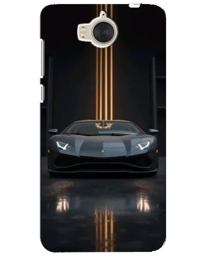 Чехол для Huawei Y5 2017 (MYA) с картинкой «Lamborghini золотые линии»