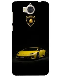 Чехол для Huawei Y5 2017 (MYA) с картинкой «Lamborghini желтый акцент»