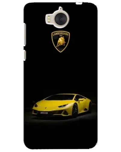 Чехол для Huawei Y5 2017 (MYA) с картинкой «Lamborghini желтый акцент»