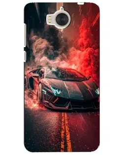 Чехол для Huawei Y5 2017 (MYA) с картинкой «Lamborghini красный дым»