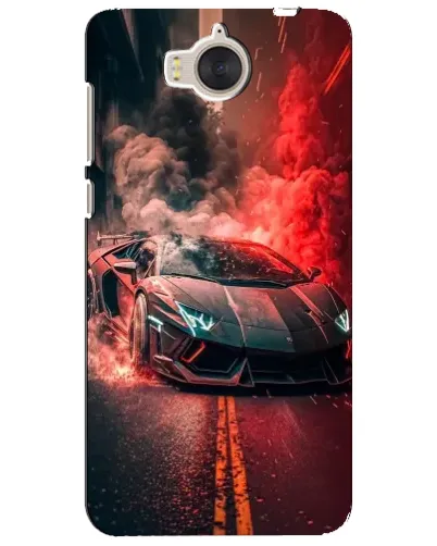Чехол для Huawei Y5 2017 (MYA) с картинкой «Lamborghini красный дым»
