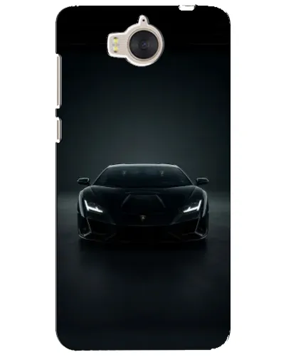 Чехол для Huawei Y5 2017 (MYA) с картинкой «Черный Lamborghini Aventador»