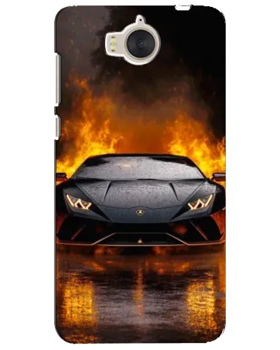 Чехол для Huawei Y5 2017 (MYA) с картинкой «Lamborghini в огне»