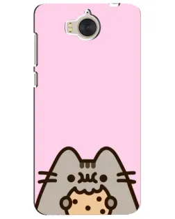 Чехол для Huawei Y5 2017 (MYA) с картинкой «Pusheen и печенье»
