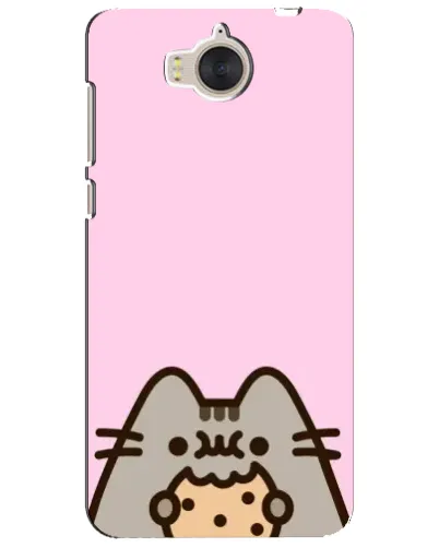 Чехол для Huawei Y5 2017 (MYA) с картинкой «Pusheen и печенье»