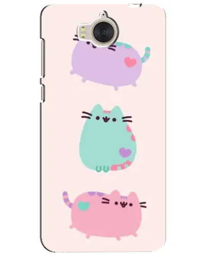 Чехол для Huawei Y5 2017 (MYA) с картинкой «Pusheen трио»