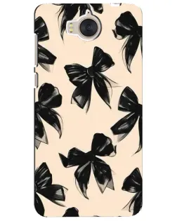 Чехол для Huawei Y5 2017 (MYA) с картинкой «Паттерн черные банты»