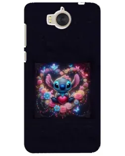 Чехол для Huawei Y5 2017 (MYA) с картинкой «Stitch в цветах»
