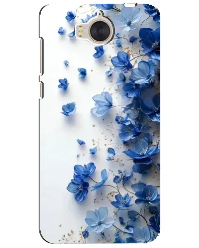 Чехол для Huawei Y5 2017 (MYA) с картинкой «Голубой цветочный каскад»