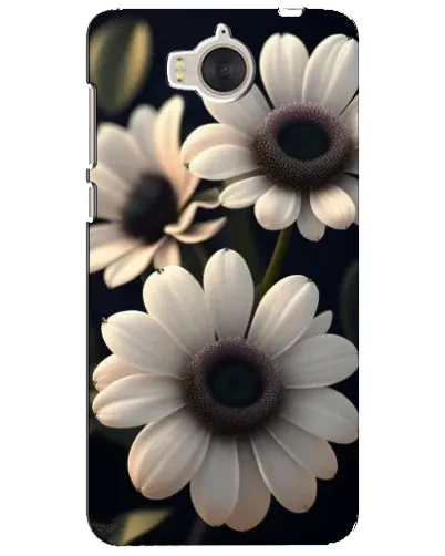 Чехол для Huawei Y5 2017 (MYA) с картинкой «Белые маргаритки макро»