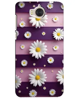 Чехол для Huawei Y5 2017 (MYA) с картинкой «Ромашки на фиолетовом»