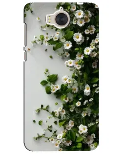 Чехол для Huawei Y5 2017 (MYA) с картинкой «Ветка мелких белых цветов»