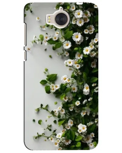 Чехол для Huawei Y5 2017 (MYA) с картинкой «Ветка мелких белых цветов»
