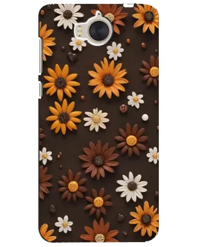 Чехол для Huawei Y5 2017 (MYA) с картинкой «Узор из маленьких подсолнухов»