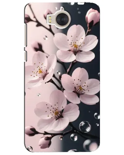 Чехол для Huawei Y5 2017 (MYA) с картинкой «Нежная сакура и капли» Чехол для Huawei Y5 2017 (MYA) с картинкой «Нежная сакура и капли»