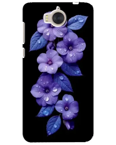 Чехол для Huawei Y5 2017 (MYA) с картинкой «Фиолетовые цветы с росою»