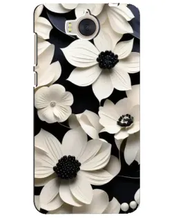 Чехол для Huawei Y5 2017 (MYA) с картинкой «Объемные белые цветы»
