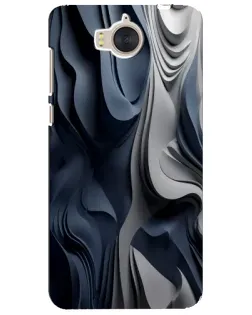 Чехол для Huawei Y5 2017 (MYA) с картинкой «Объемные синие складки»