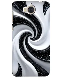 Чехол для Huawei Y5 2017 (MYA) с картинкой «Черно-белая спираль»