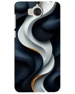 Чехол для Huawei Y5 2017 (MYA) с картинкой «Объемные черно-белые ленты»