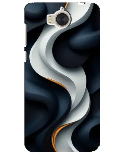 Чехол для Huawei Y5 2017 (MYA) с картинкой «Объемные черно-белые ленты» Чехол для Huawei Y5 2017 (MYA) с картинкой «Объемные черно-белые ленты»
