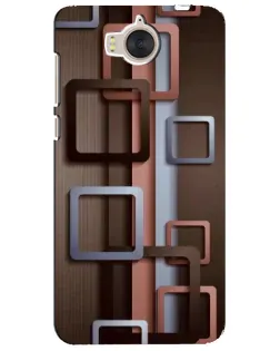 Чехол для Huawei Y5 2017 (MYA) с картинкой «Коричневые объемные квадраты»