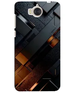 Чехол для Huawei Y5 2017 (MYA) с картинкой «Черные геометрические блоки»