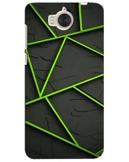 Чехол для Huawei Y5 2017 (MYA) с картинкой «Зеленые геометрические линии»