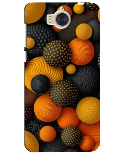 Чехол для Huawei Y5 2017 (MYA) с картинкой «Объемные оранжевые сферы» Чехол для Huawei Y5 2017 (MYA) с картинкой «Объемные оранжевые сферы»