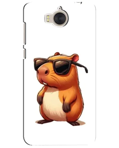 Чехол для Huawei Y5 2017 (MYA) с картинкой «Капибара в очках»