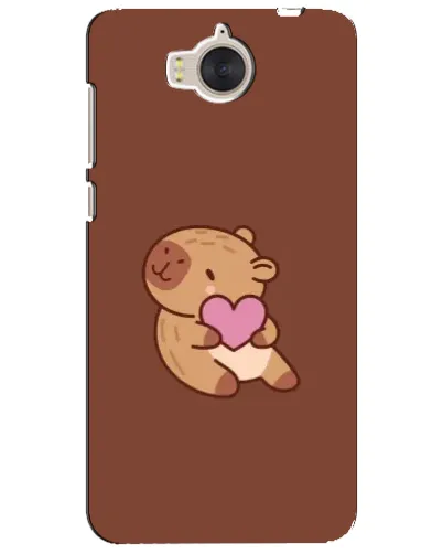 Чехол для Huawei Y5 2017 (MYA) с картинкой «Капибара с сердцем»