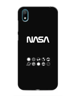 Чехол для Huawei Y5 2019 с картинкой «NASA — технический принт»