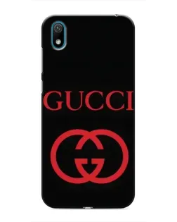 Чехол для Huawei Y5 2019 с картинкой «Gucci — красный логотип»