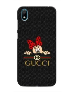 Чехол для Huawei Y5 2019 с картинкой «Минни Маус Gucci — черный»