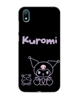 Чехол для Huawei Y5 2019 с картинкой «Kuromi — черный минимализм»