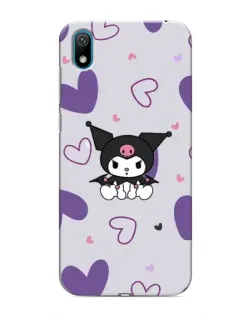 Чехол для Huawei Y5 2019 с картинкой «Kuromi и лавандовые сердца»