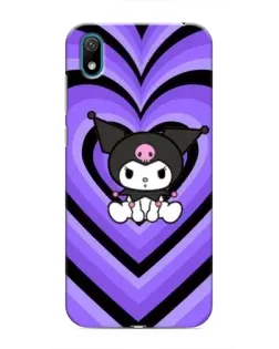 Чехол для Huawei Y5 2019 с картинкой «Kuromi и фиолетовые сердца»