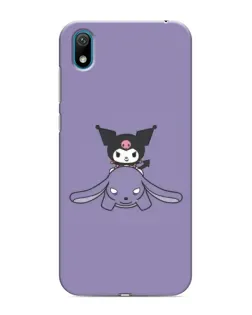 Чехол для Huawei Y5 2019 с картинкой «Kuromi на лиловом фоне»