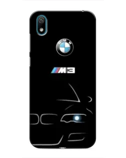 Чехол для Huawei Y5 2019 с картинкой «Минималистичный принт BMW M3»