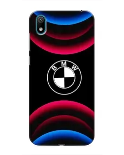 Чехол для Huawei Y5 2019 с картинкой «Логотип BMW и неоновые дуги»
