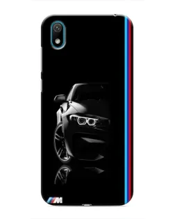 Чехол для Huawei Y5 2019 с картинкой «Силуэт BMW в темноте»