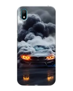 Чехол для Huawei Y5 2019 с картинкой «BMW в дыму»