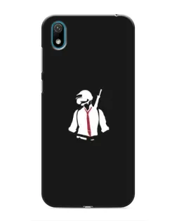 Чехол для Huawei Y5 2019 с картинкой «PUBG — силуэт воина»