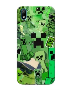 Чехол для Huawei Y5 2019 с картинкой «Криперы Minecraft»