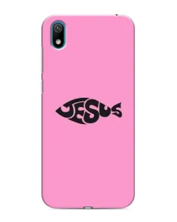 Чехол для Huawei Y5 2019 с картинкой «Розовый символ  Jesus»