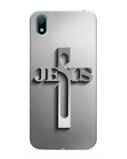 Чохол для Huawei Y5 2019 з картинкою «Металевий хрест Jesus»