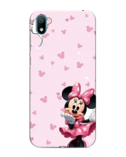 Чехол для Huawei Y5 2019 с картинкой «Минни Маус и сердечки»
